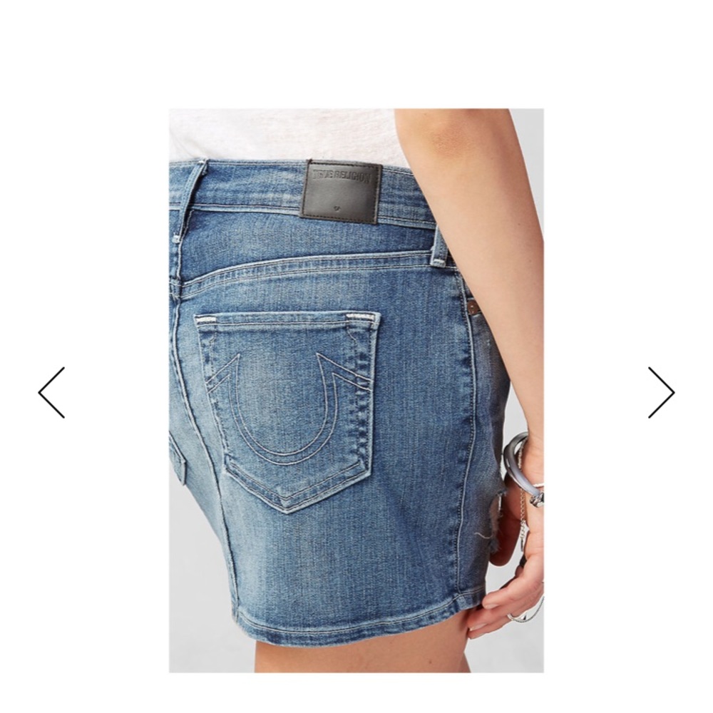 True Religion Light Blue Denim Mini Skirt